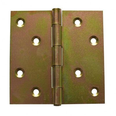 China Best Construction China No Hole Welded Flat Hinges ZM100x100 Steel Furniture Hinge for sale