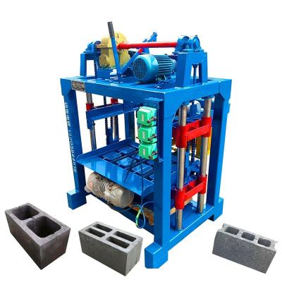 China Building Material Shops Supply Small Stationary Cement Block Brick Machine Exported To Africa Stationary Concrete Hollow Block Brick Machine for sale