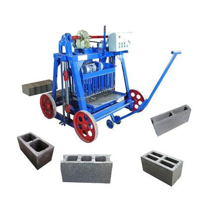 China building material stores electric cement brick walking hollow machine exported to africa manual small block brick machine for sale