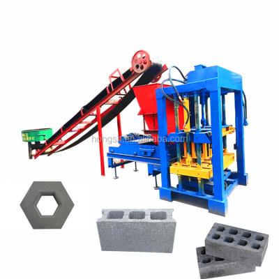 China HOONSHI Automatic Hollow Line Pavement Brick Machine Hotels Hydraulic Cement Block Brick Making Machine Production Line for sale