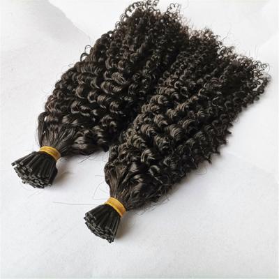 China Curly Indian Remi Hair Curly Stick Nano Pearl Hair Tip Itip Extensions for sale