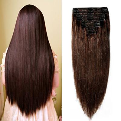 China Silky Straight Wave Shoulder Length Hairstyle Hair Care Hair Extensions 24 Inches Clip-in Hair Extensions for sale