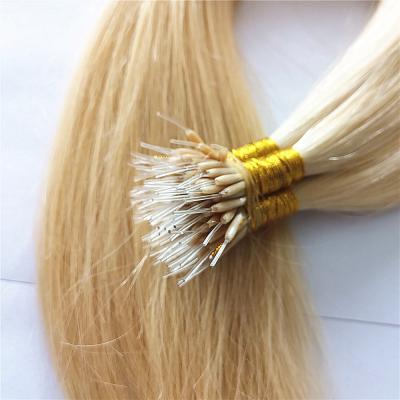 China Full Ring Hair Extensions Nano Nano Virgin Cuticle Human Remy Hair for sale