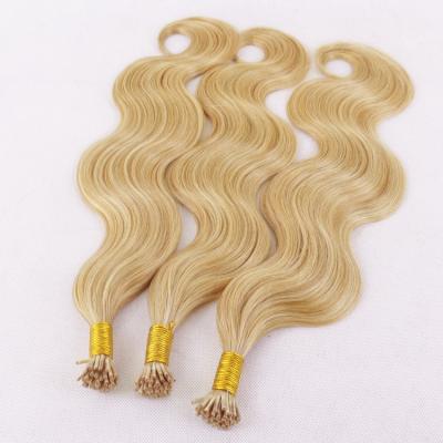 China Wholesale Original Pure Natural Hair Mini I Tip Superb Hair #613 stick i tip hair extension body wave 10-30 inch brazilian remy hair extension for sale