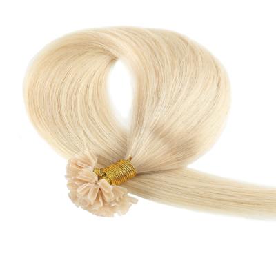 China Grammy Straight Natural 100 Strands 22 Inch Remy Bleach Blonde U Nail Tip Hair Extensions for sale