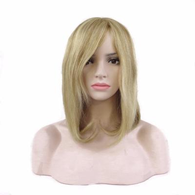 China Two Tone Monofilament Lace Front Wig Mono Straight Human Hair Virgin Human Head Mono Straight Wig With Baby Hair for sale