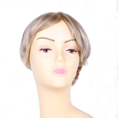 China Customized Mono Top Wigs Natural Straight Short Virgin Remy Hair Styled For White Women for sale