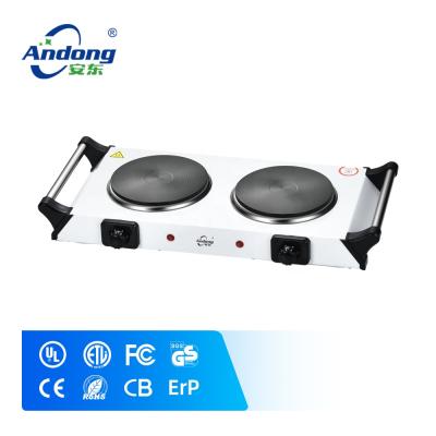 China New Style Hotel Double Burner Electric Solid Cooking Hot Plate Integrated Countertop for sale