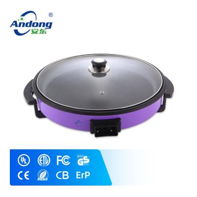 China Hot Selling Hotel Round Aluminum Electric Pizza Pan Cookware Frying Pan Frying Pan for sale