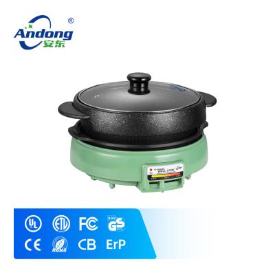 China Hotel Andong tepanyaki portable grill pan smokeless electric pot around BBQ grill electric pot for sale for sale