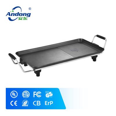 China Easily Assembled Latest Teppanyaki Pan Electric Grill Pan Flat Pan BBQ Griddle Portable for sale