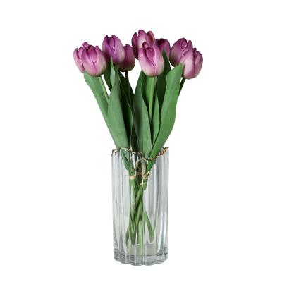 China Wedding Party Event Decoration 3D Real Touching Artificial Tulip Flower For Home Decor Tulips Wedding Bouquet for sale