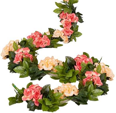 China Decorative and Eco-friendly China Factory Wholesale Garland Wedding Floral Silk Rose Flowers Dried Modern Artificial Flowers for Home Decor for sale