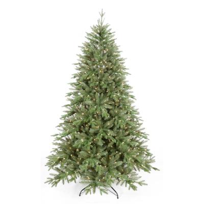 China High Quality Pre-lit PE PVC Hinged Mixed Artificial Christmas Tree LED Lighted Christmas Tree For Sale for sale