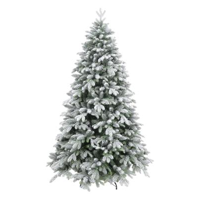 China High Quality Hinged Snowy Fir Fir Assembled Christmas Tree PE PVC Artificial Christmas Tree For Xmas Holiday Decoration for sale