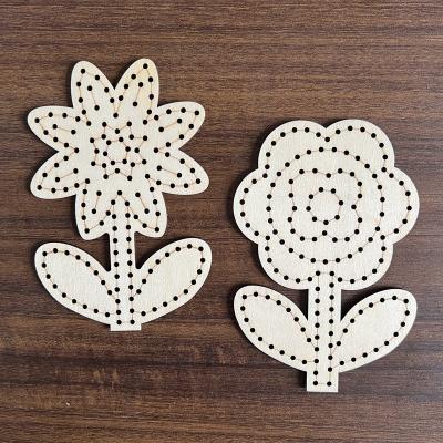 China Europe Laser Cut Wood Unfinished Blank Cross Stitch Carved Wooden Handwoven Basket Hook From Floor Panel Bottom for sale