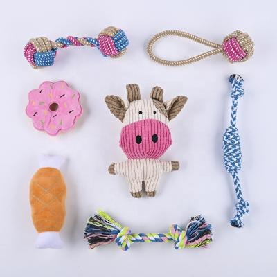 China Large Viable Dog Cotton Rope Set Molars Wool Grade Electronic Toy Pet Toys for sale