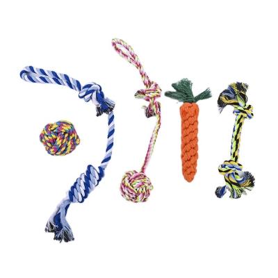 China Custom Stocked Dog Cotton Rope Combination Sets Dog Chewing Pet Toys for sale