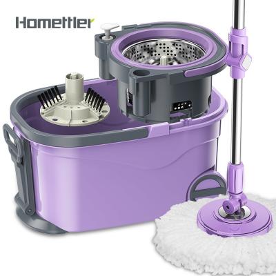 China 2020 Popular Multifunctional Plastic Walkable Stocked Floor Mop Cleaning Bucket for sale