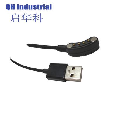 China Wholesale factory OEM Smart Watch Magnetic Charger Cord 4 Pin USB Fast Charging Cable Fits for smart wearable for sale