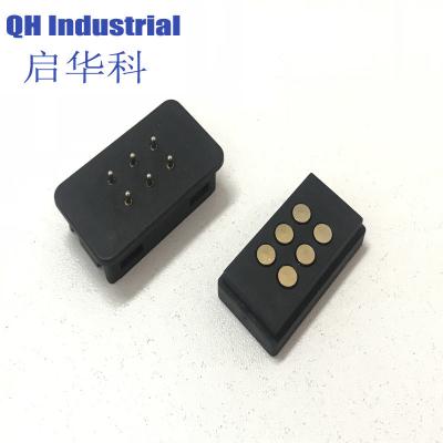 중국 Customized 6 Pin Pogo Pin Female Male Magnetic Connectors For Medical Devices Smart Watch Wearable Device Laptop 판매용