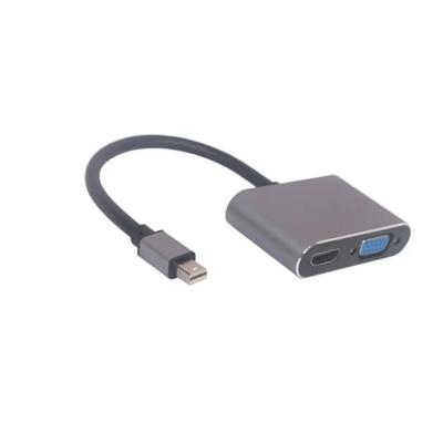 China Mini Displayport To Hdmi-compatible Vga Adapter Thunderbolt 2 Converter 2 in 1 Mini Dp Cable For Macbook Air 13 Surface Pro for sale