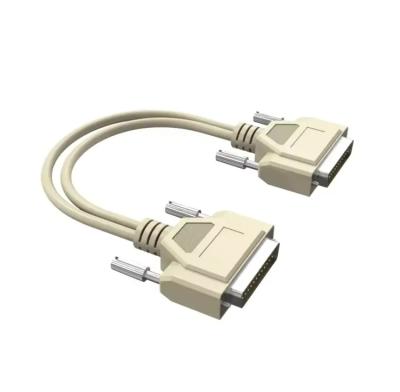 China Custom DB25 Male To Male 6 FT Double-Side Copper RS232 Serial Cable Metal Braid D-SUB 25 PIN Automobile TV Computer Applications for sale