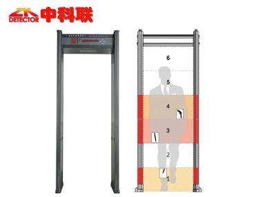 China Detector de metais da arcada das zonas do indicador 6 do alarme do Humanoid com serviço feito sob encomenda livre do logotipo à venda