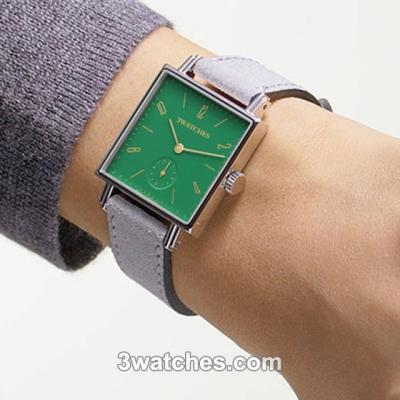 China Water Resistant Women Fashion Watch Green Square Dial Unisex Watch 3W-SW09 for sale