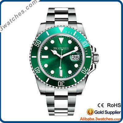 China OEMgreen Hot Sale Date Automatic Rotating Ceramic Dial Ceramic Bezel Waterproof Japan Movement 20atm Diver Men Watches for sale