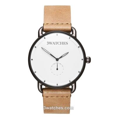 China Automatic Date 316L Stainless Steel Watch Branded Man Watch Leather Watch for sale