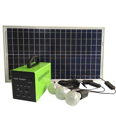 China DC 20W/30W Portable Home Solar System with Solar Inverter for Home and Outdoor Solar Lighting System Home Solar Power System for sale