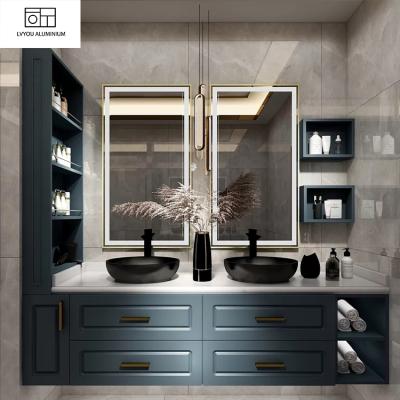 China Eco-friendly High Quality Modern Wood Cabinet Bathroom Vanity Furniture Large Bathroom Center Cabinet With Wash Basin for sale