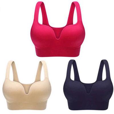 China New Design Breathable Yoga Sleep Wireless Running Women Push Up Sports Bra for sale