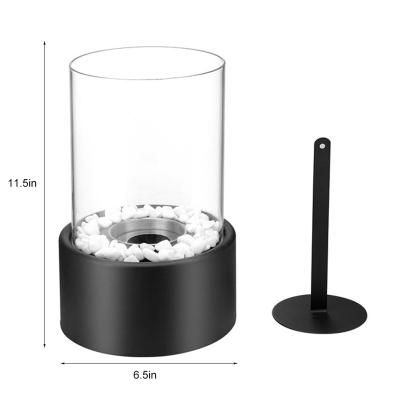 China Other Free Standing Table Top Indoor Mobile Bio Ethanol Glass Portable Fireplace for sale