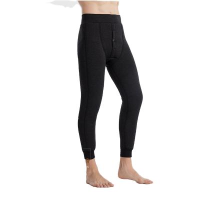 China Long Johns Breathable Thermal Underwear Mens Cashmere Slim Fit Thermal Pants Cold Proof Tight Fit Thermostatic Stretch Gaiters for sale