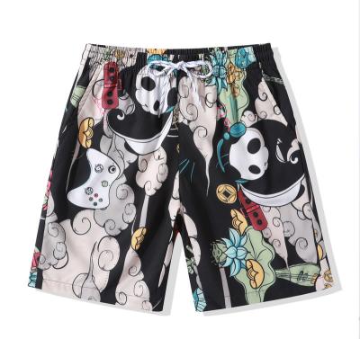 China wholesale fashion Anti-wrinkle five-point beach shorts cute cartoon panda men's summer beach quick-drying shorts for sale