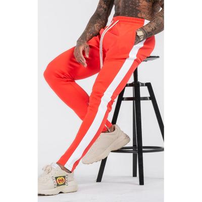 China Anti-Wrinkle Mens Zipper Joggers Pants Cotton Casual Stripes Sports Pants Custom Logo Zipper Training Pants Men Gym Pants for sale