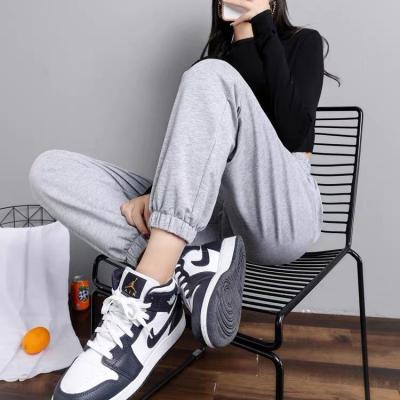 China Anti-wrinkle Women's Fashion Gray Pants Trousers Womens Casual Sport Pants and Trousers for sale