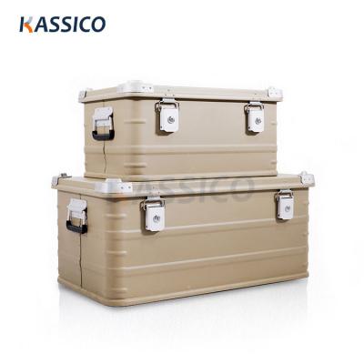 China Lightweight KASSICO Customized Aluminum Camping Outdoor Storage Box Carrying Cases for sale