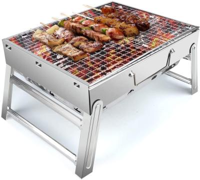 China Easily Assembled Outdoor Backyard BBQ Charcoal Folding Camping Grill for sale