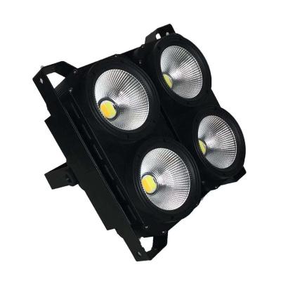 China Sports Stadiums 4x100W COB DMX Stage Blinder Attendance Warm White Cool White Studio Light for sale