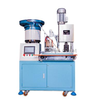 China Power Plugs Assembly Machine Auto AC Power Cord Round Cable Stripping 2 Pin 3 Pin Plug Inserting Crimping Machine for sale