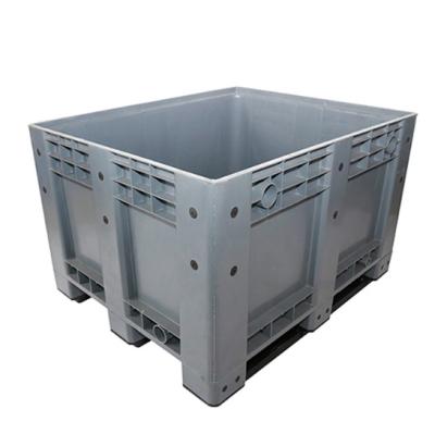 China Large single sided solid stackable pallet box plastic pallet container storage scatola for sale