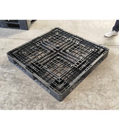 China OEM Single Faced Cheap Plastic Pallet Manufacturers Supply Double Faced Storage Deck Specification 3 Bars HDPE Plastic Pallet for sale