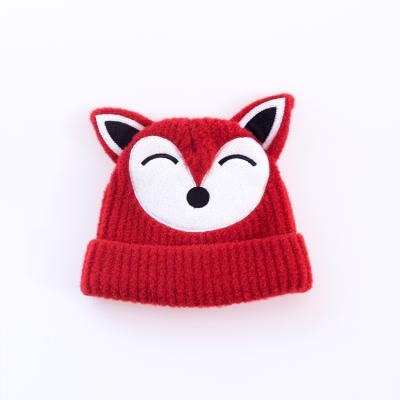 China COMMON Hat Baby Knitted Hats Gossip China Manufacture Animal Head Elastic Feather Thickened Autumn And Winter Fleece Warm Custom Logo T/T for sale