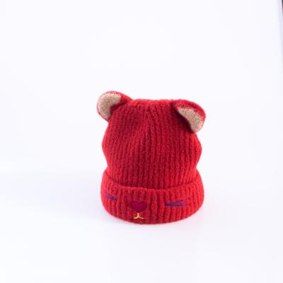 China COMMON knitted hat gossip children's animal head elastic feather imitate animal thickened warm unisex COMMON fleece autumn and winter T/T for sale