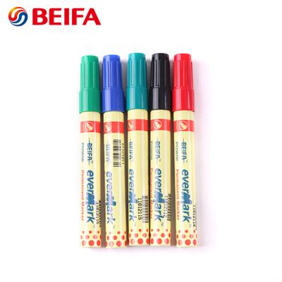 China BEIFA Aluminum Brand Customized Durable Non-Erasable Aluminum Black Permanent Marker Pen for sale