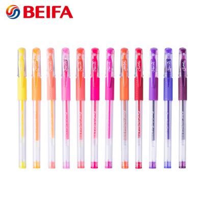 China GA1089 Brand Normal Promotional Colorful Standard Beifa Gel Pen Plastic Ink Pen for sale