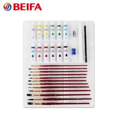 China Beifa Paint Mark RST80018 12 Colors Drawing Paint Art Set For Kids Child Watercolor and Brush for sale